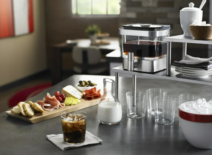 KitchenAid 28 oz Cold Brew Coffee Maker, Brushed Stainless Steel, KCM4212