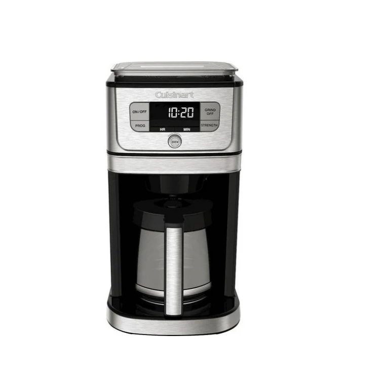 Cuisinart Grind & Brew™ 12 Cup Coffeemaker, Silver and Black