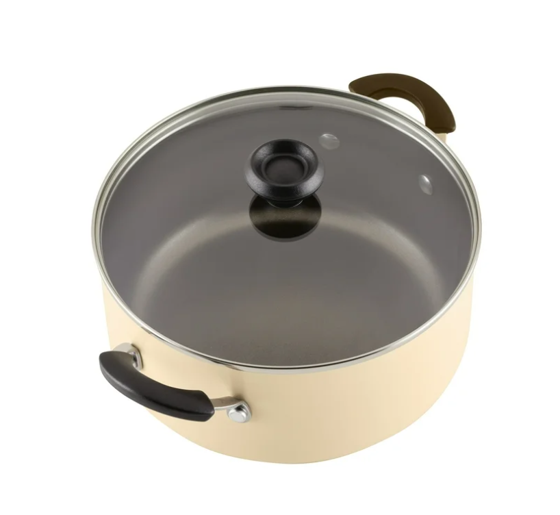 Farberware Easy Clean 22 Piece Nonstick Aluminum Cookware Set, Almond