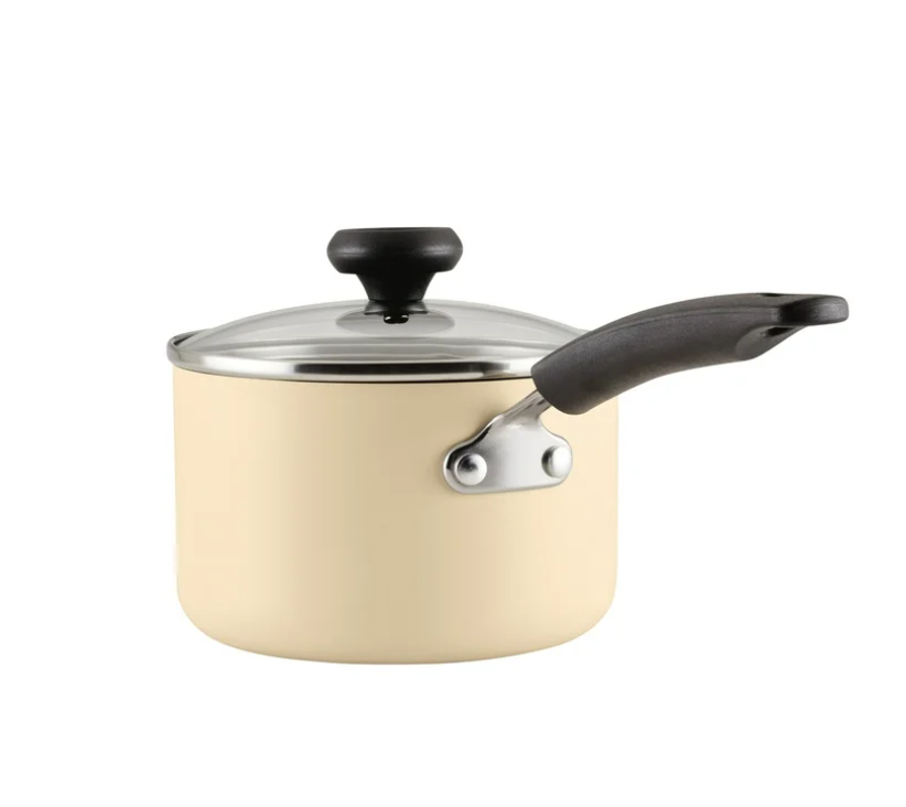 Farberware Easy Clean 22 Piece Nonstick Aluminum Cookware Set, Almond