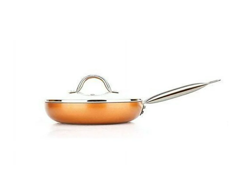 Copper H-02628 Pan 10-Piece Luxury Induction Cookware Set Non-Stick w/ Lids
