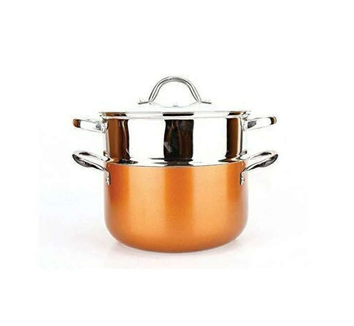 Copper H-02628 Pan 10-Piece Luxury Induction Cookware Set Non-Stick w/ Lids