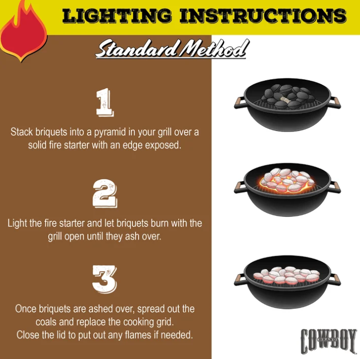 (3 pack) Cowboy Hardwood Charcoal Briquets, 20 Pounds Each (Pack of 2, 40 Pound Total)