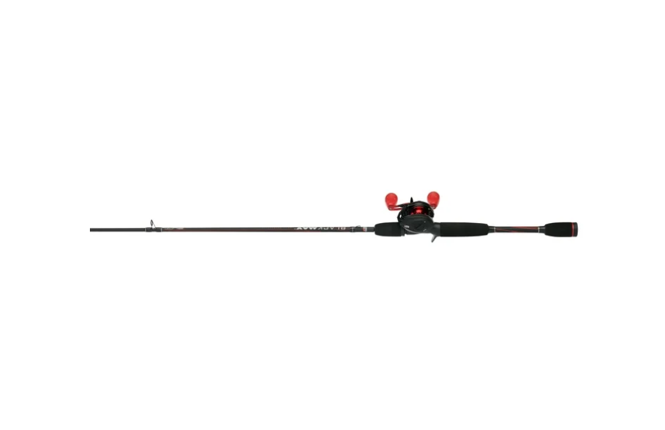 Abu Garcia Black Max Baitcast Fishing Combo, 6'6" Medium Rod, Right/Left Handed Reel