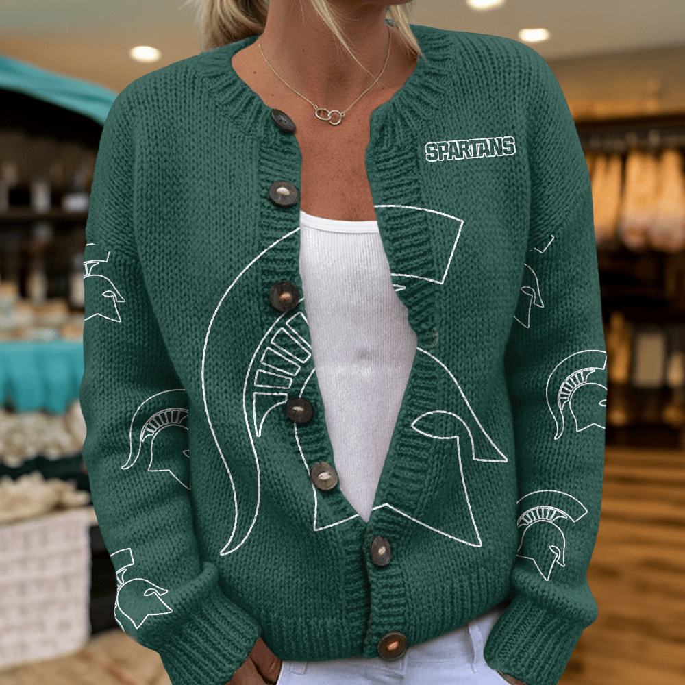 MSU CARDIGAN SWEATSHIRT WITH BUTTON 03 DAT