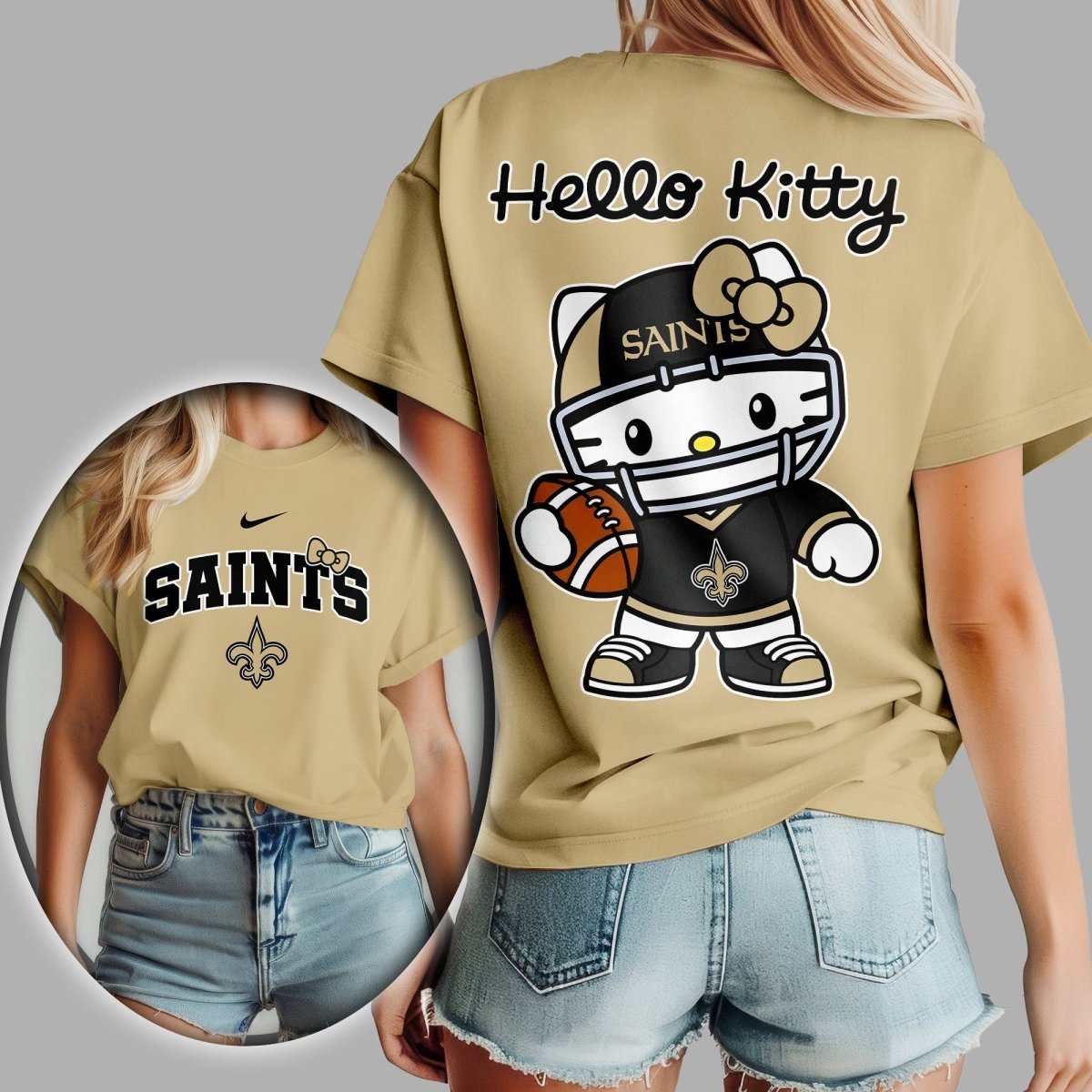 NOS Premium NFL Hello Kitty Women's Shirt TD