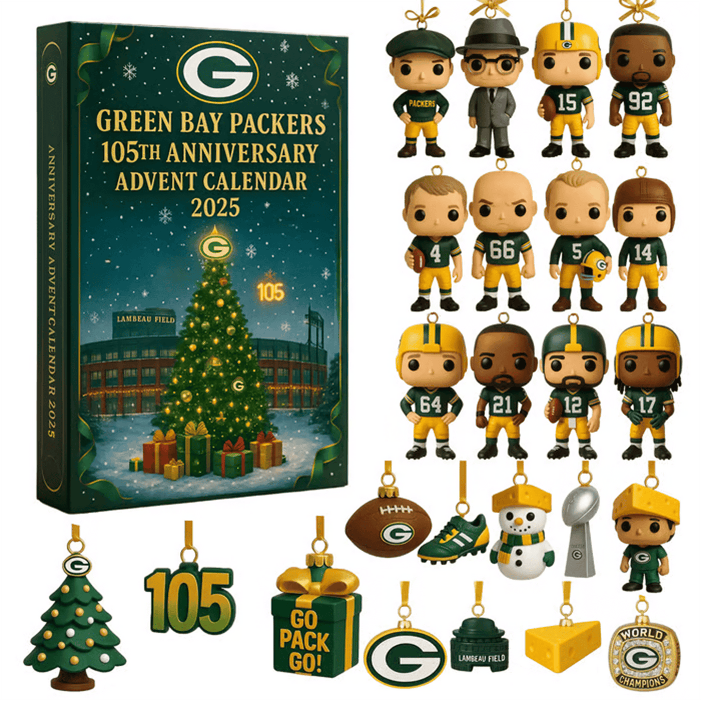 GBP Green Bay Packers 105th Anniversary advent calendar LNTH