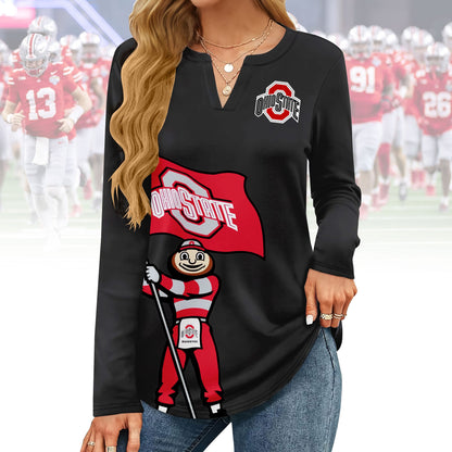 OSB V-neck Long Sleeve Shirt TMN