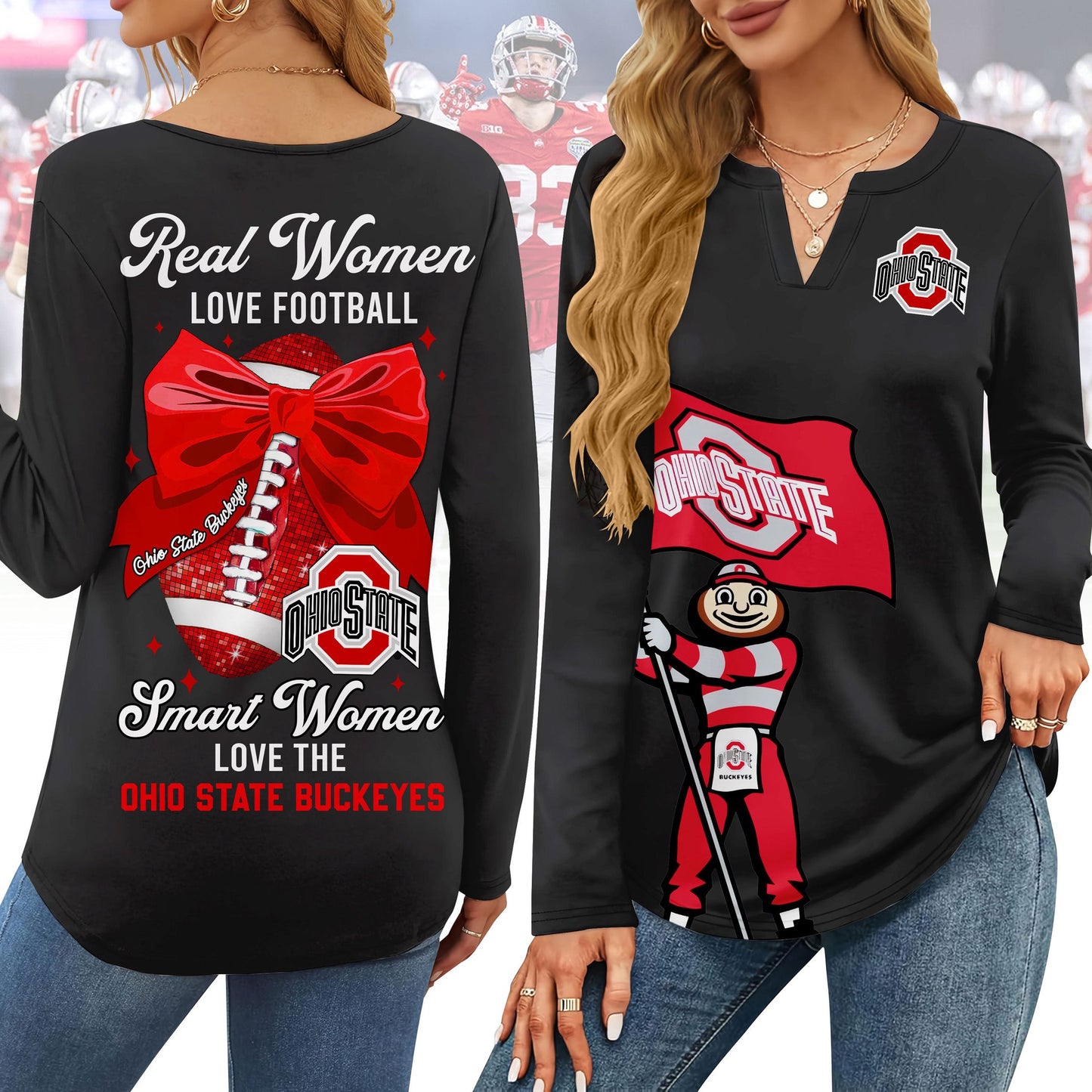 OSB V-neck Long Sleeve Shirt TMN