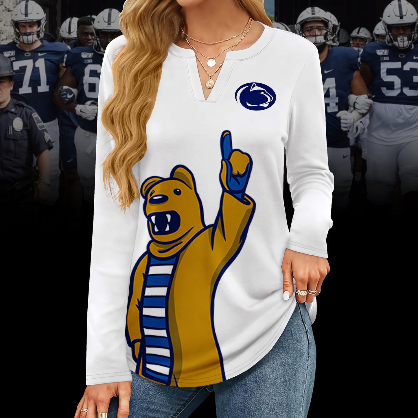 PSNL V-neck Long Sleeve Shirt TMN