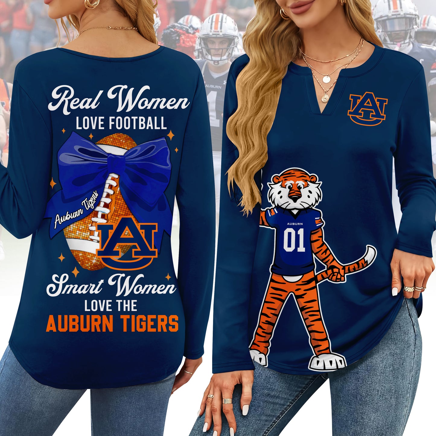 ABTG V-neck Long Sleeve Shirt TMN