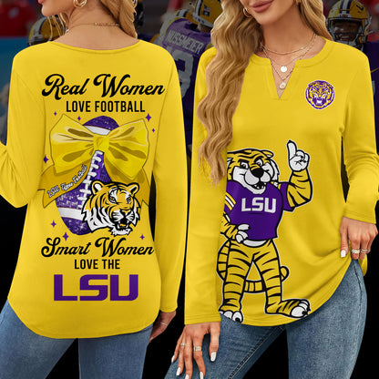 LSUT V-neck Long Sleeve Shirt TMN