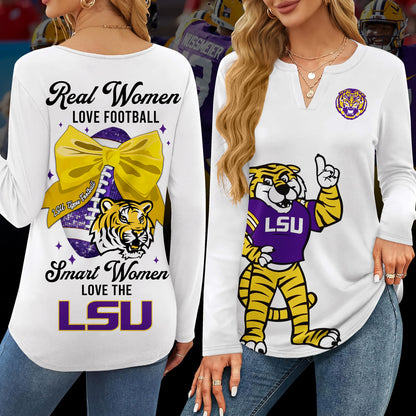 LSUT V-neck Long Sleeve Shirt TMN