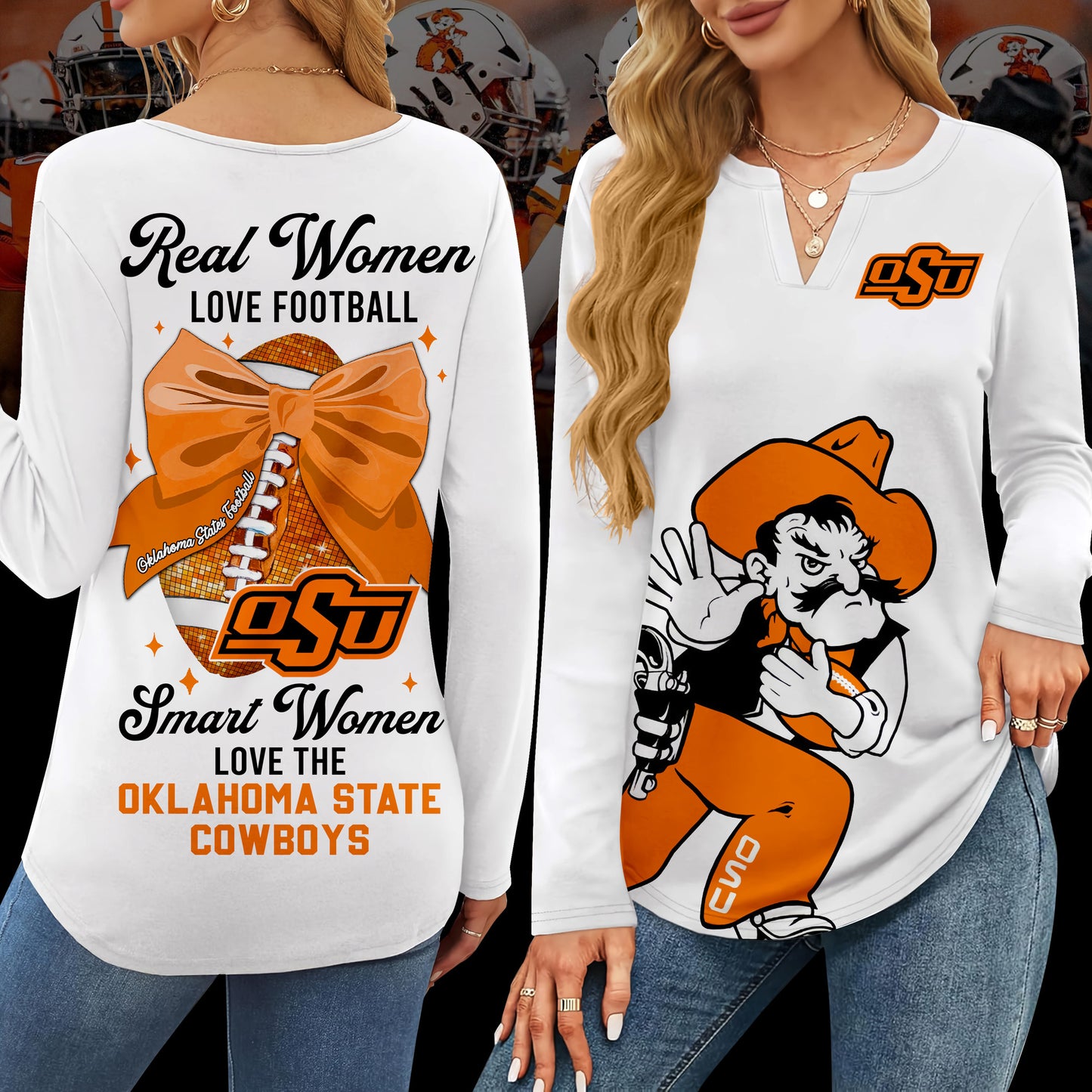 OSC V-neck Long Sleeve Shirt TMN