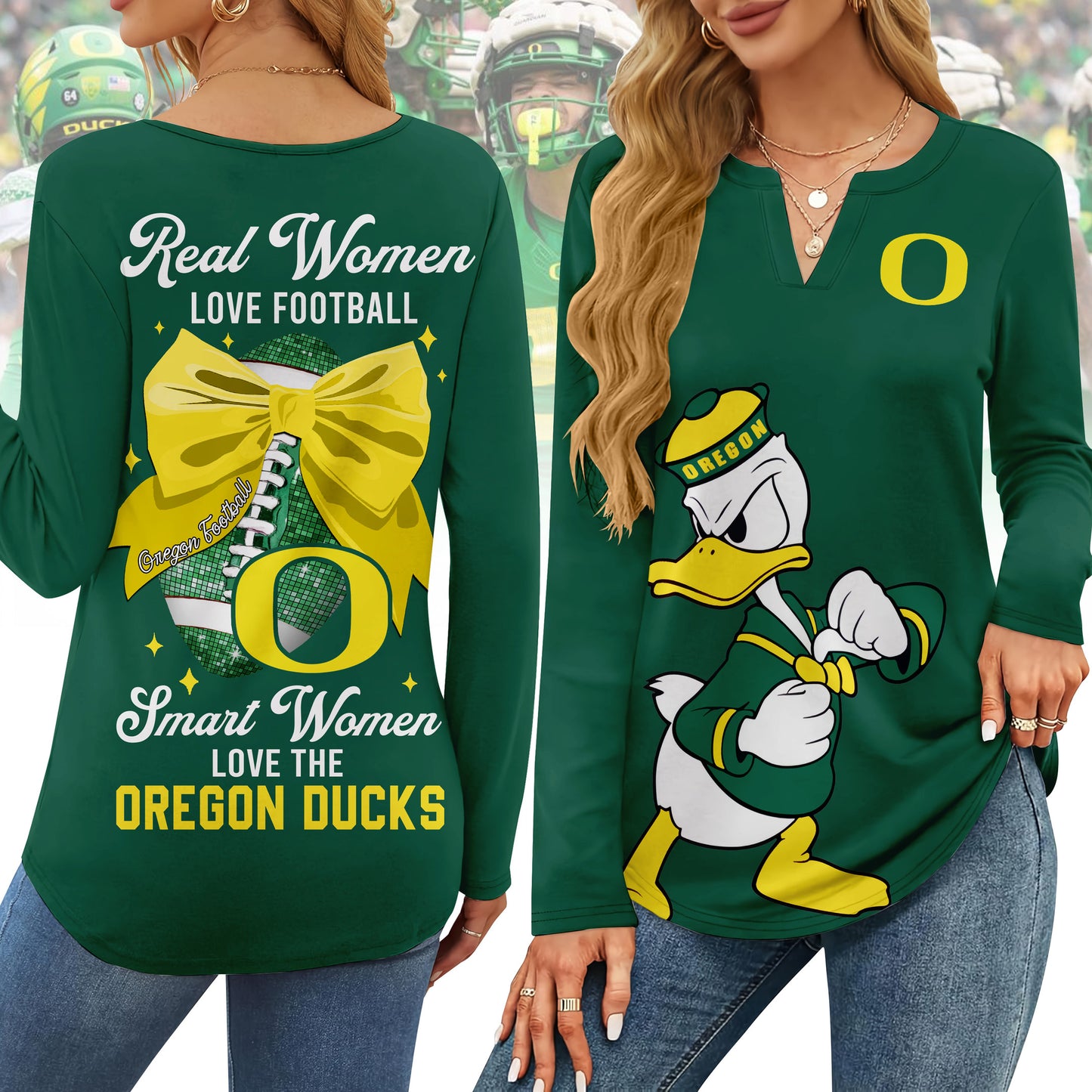 ORD V-neck Long Sleeve Shirt TMN