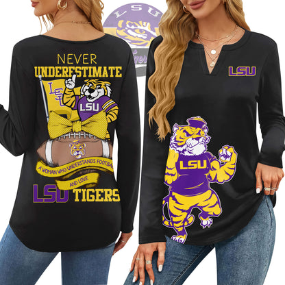 LSUT V-neck Long Sleeve Shirt NTY