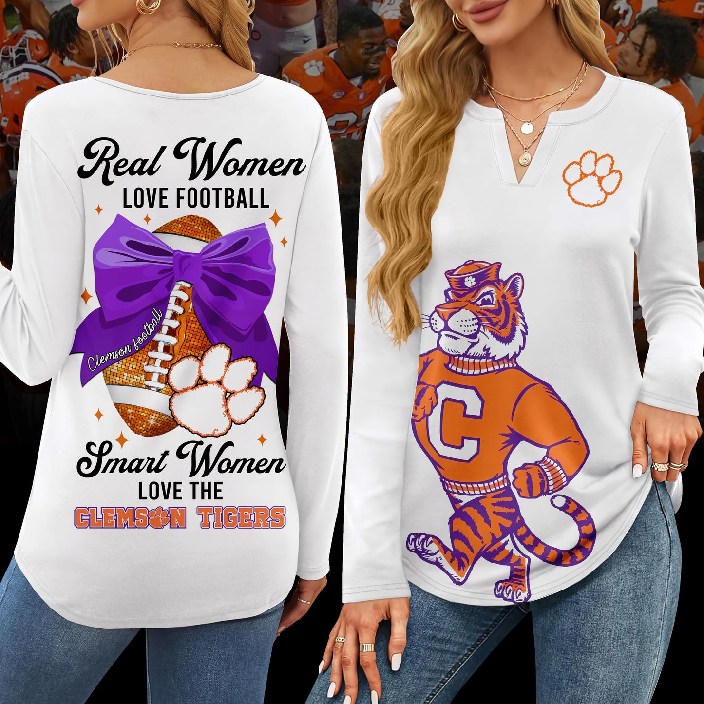 CTFB V-neck Long Sleeve Shirt TMN