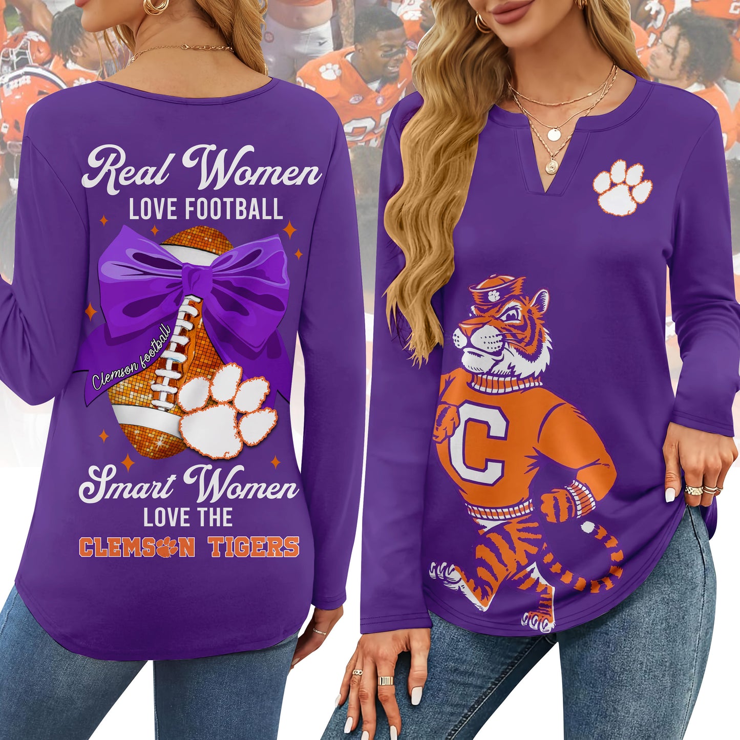 CTFB V-neck Long Sleeve Shirt TMN