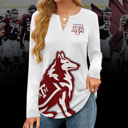 TAMA V-neck Long Sleeve Shirt TMN