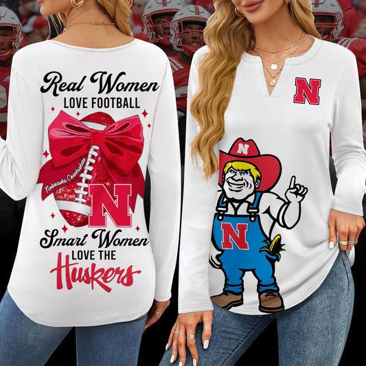 NCH V-neck Long Sleeve Shirt TMN