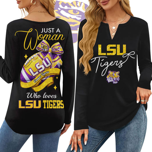 LSUT V-neck Long Sleeve Shirt NTY