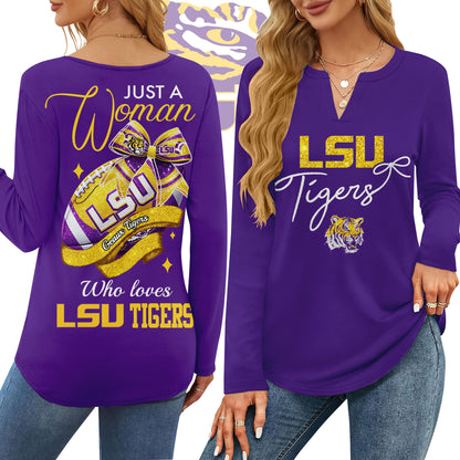 LSUT V-neck Long Sleeve Shirt NTY