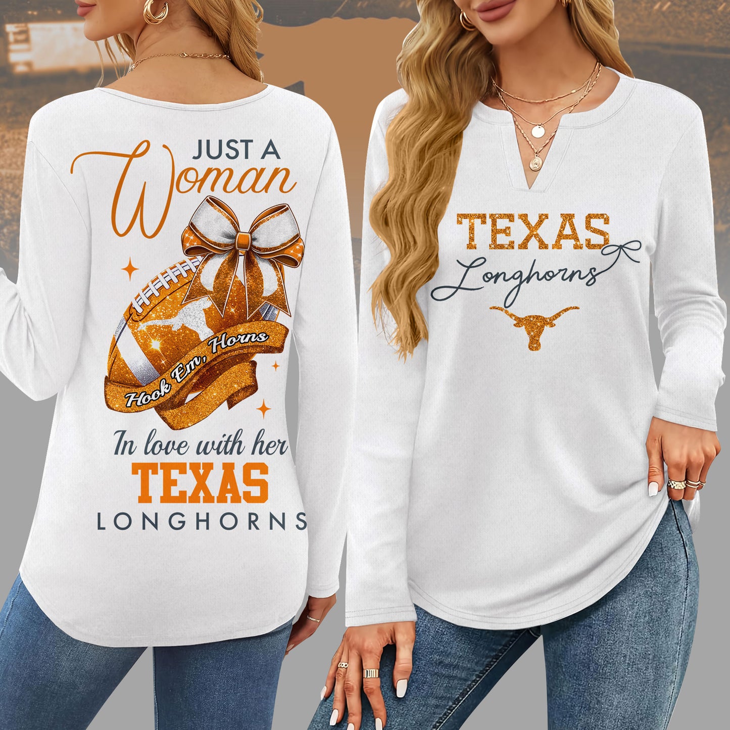 TEX V-neck Long Sleeve Shirt NTY