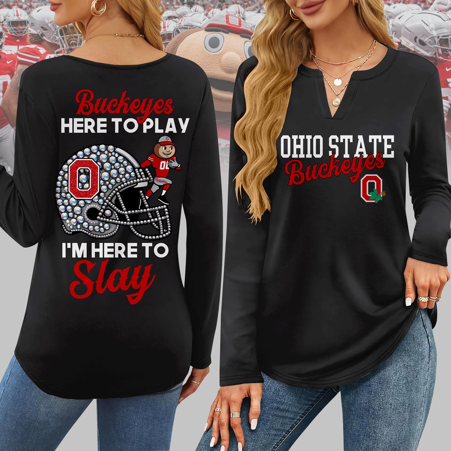 OSB V-neck Long Sleeve Shirt THT