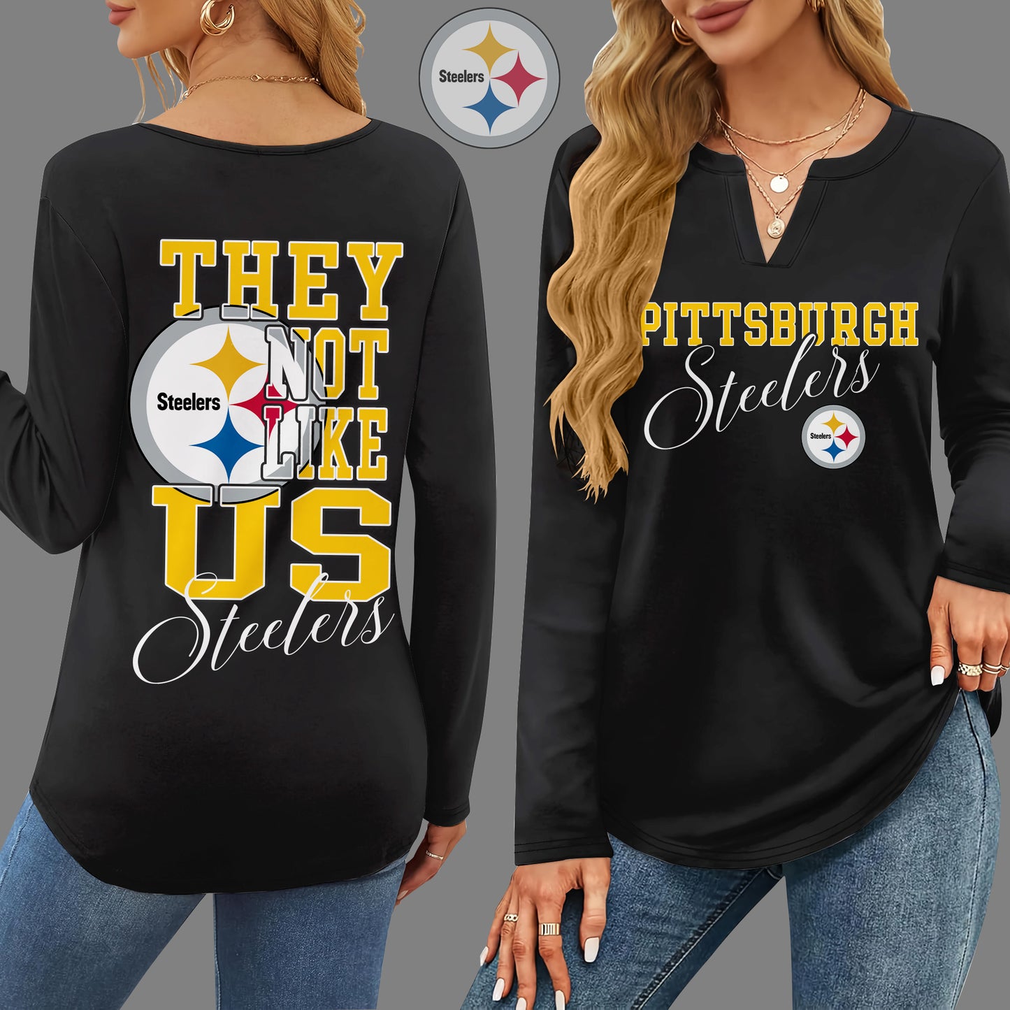 PBS V-neck Long Sleeve Shirt THT