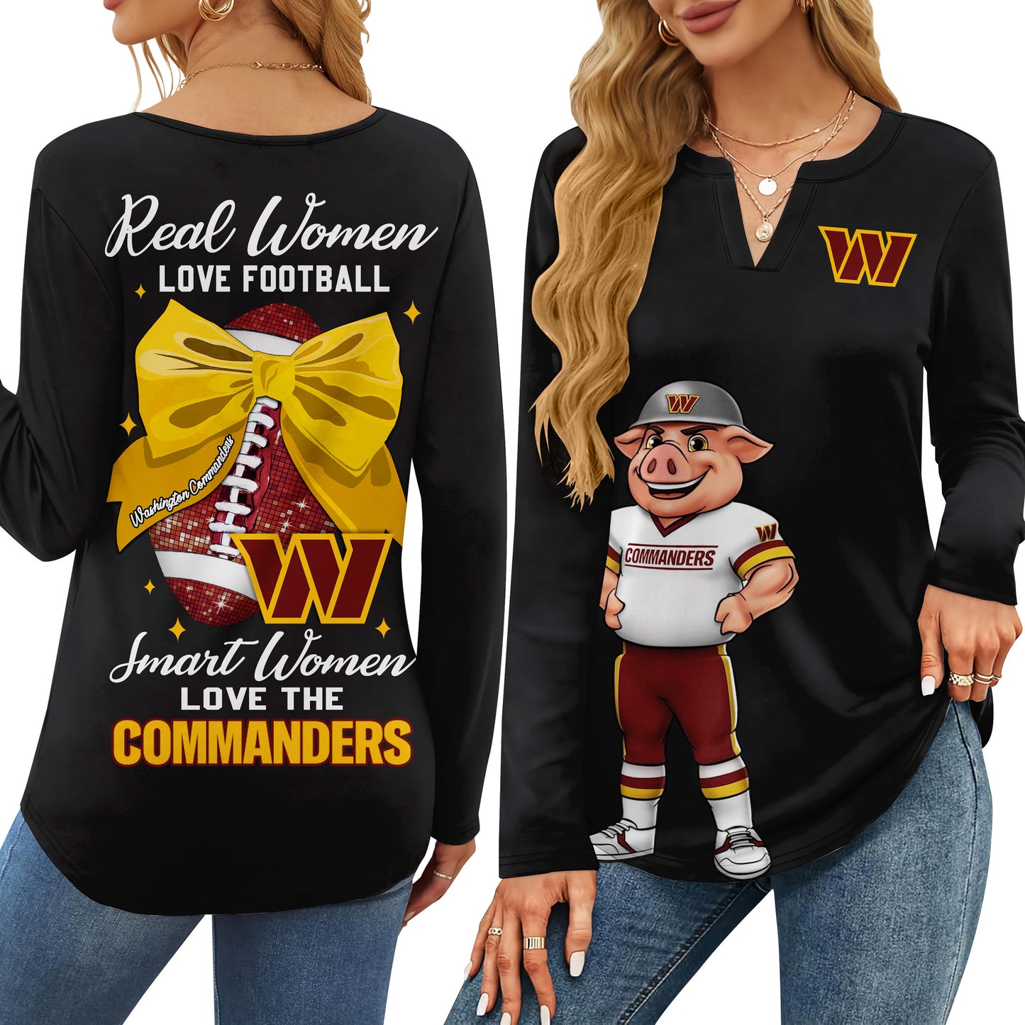 WCD V-neck Long Sleeve Shirt TMN