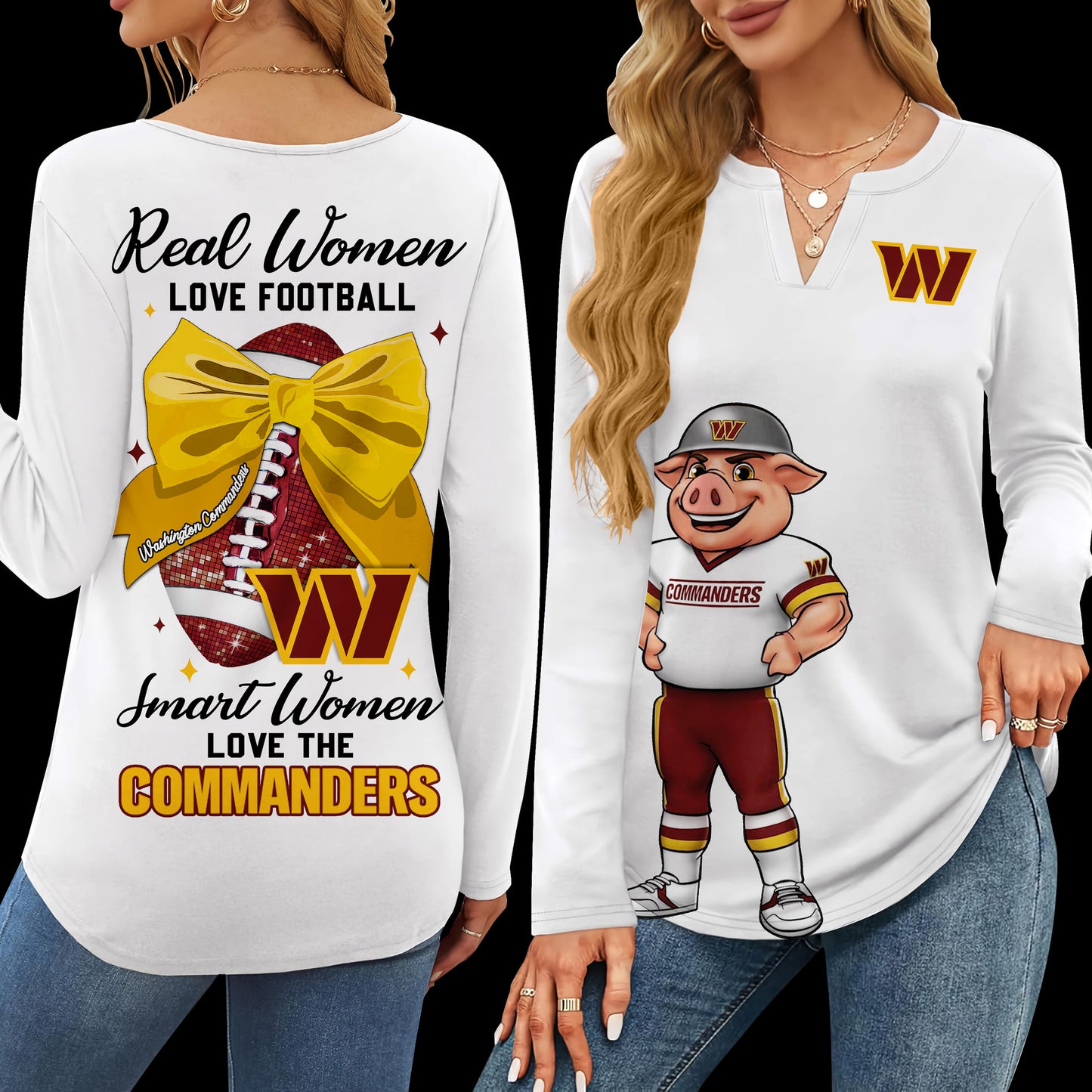 WCD V-neck Long Sleeve Shirt TMN