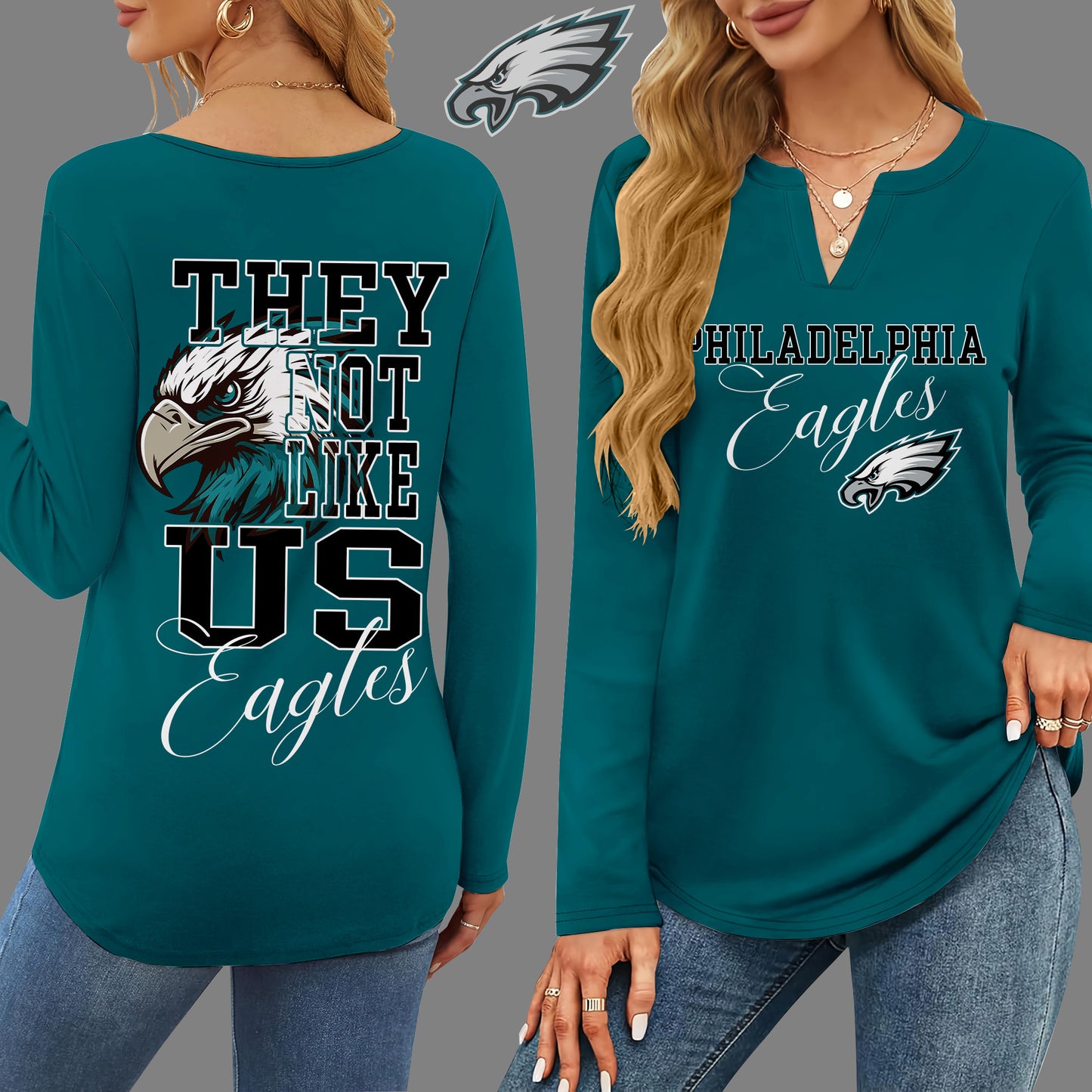 PLDE V-neck Long Sleeve Shirt THT