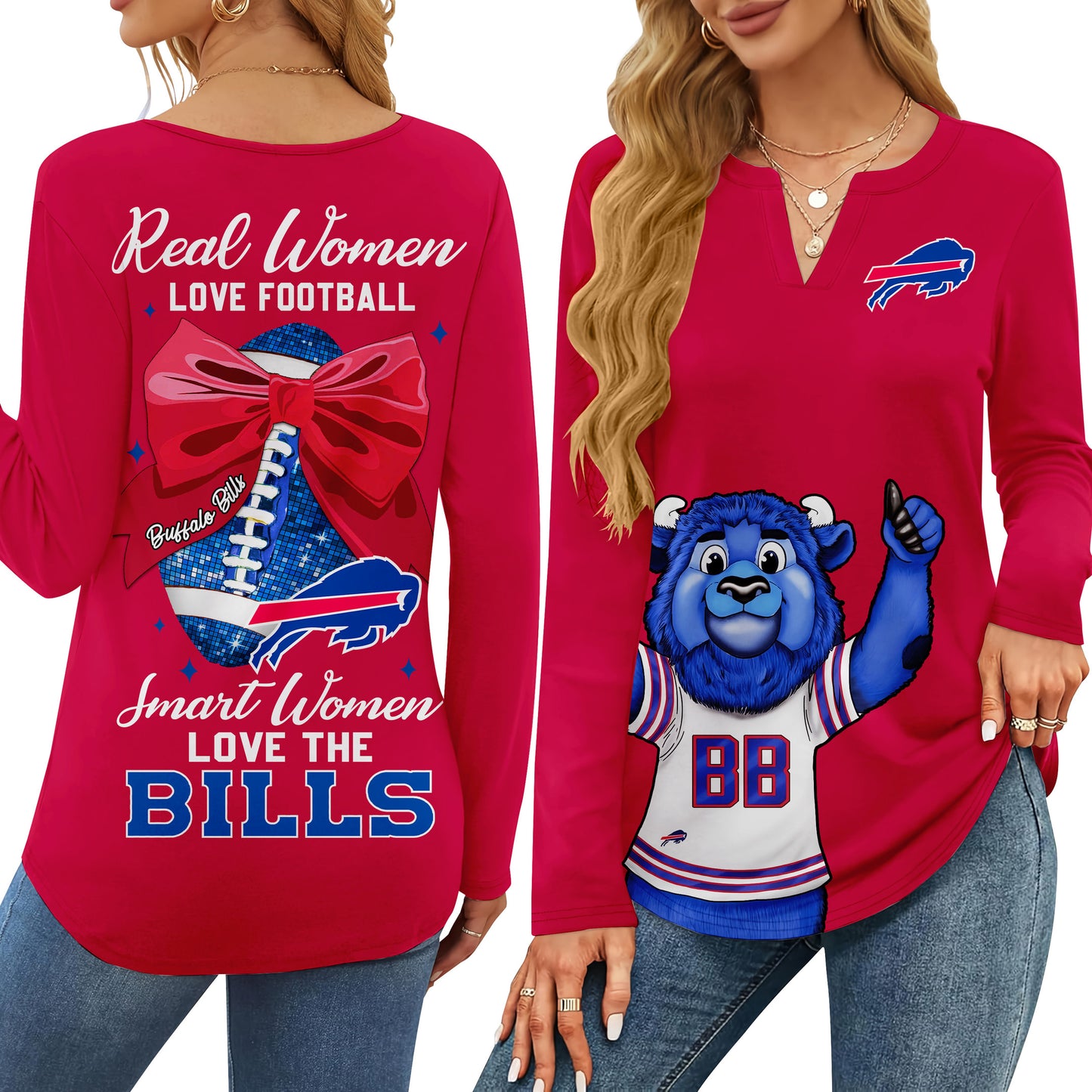 BFB V-neck Long Sleeve Shirt TMN