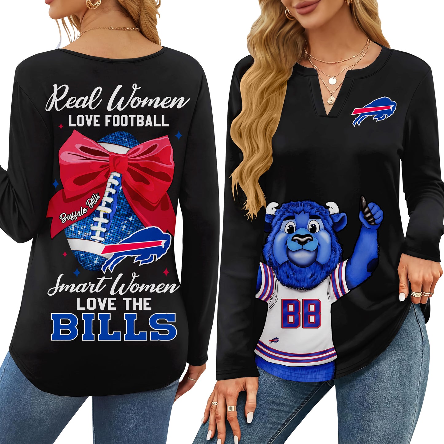 BFB V-neck Long Sleeve Shirt TMN