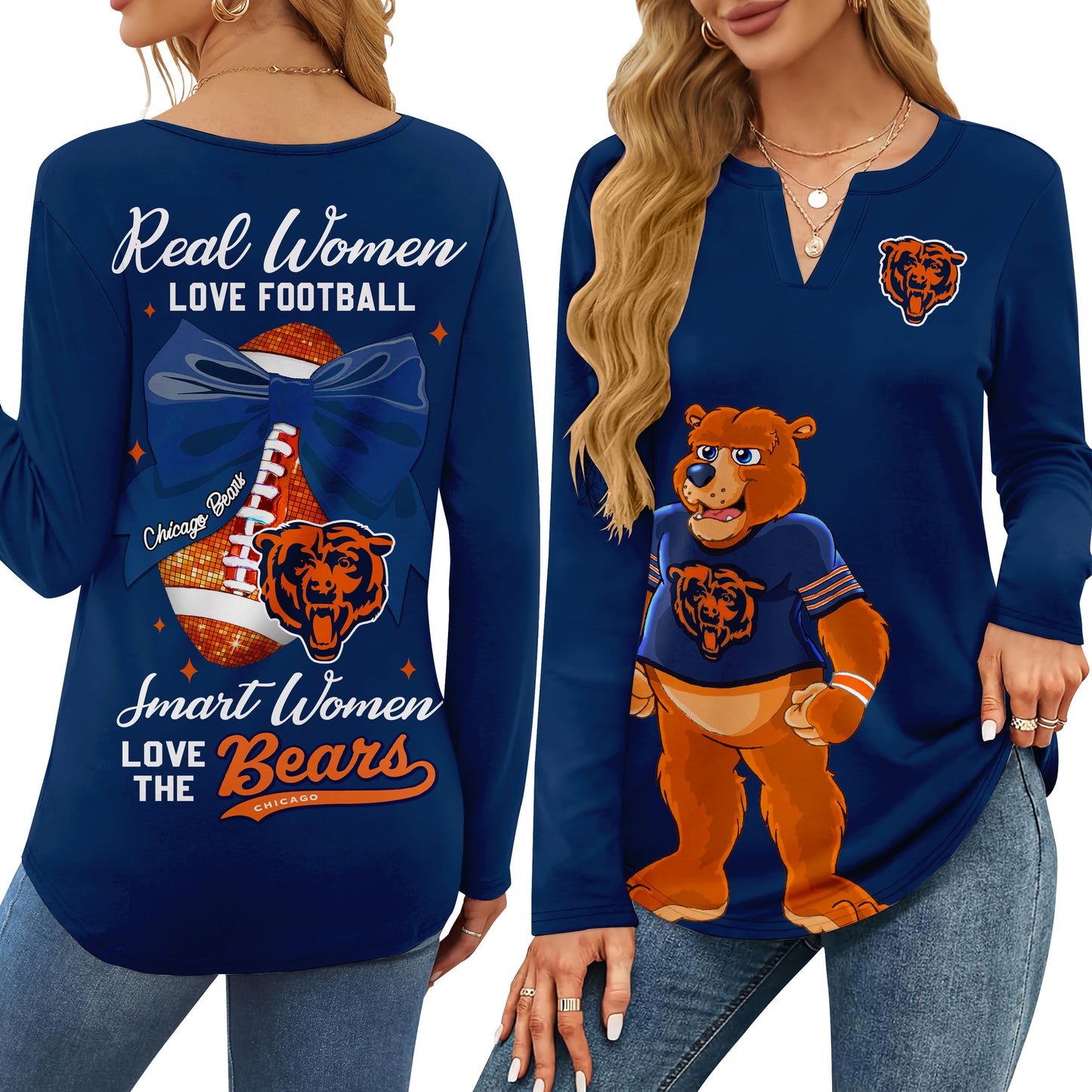 CCB V-neck Long Sleeve Shirt TMN