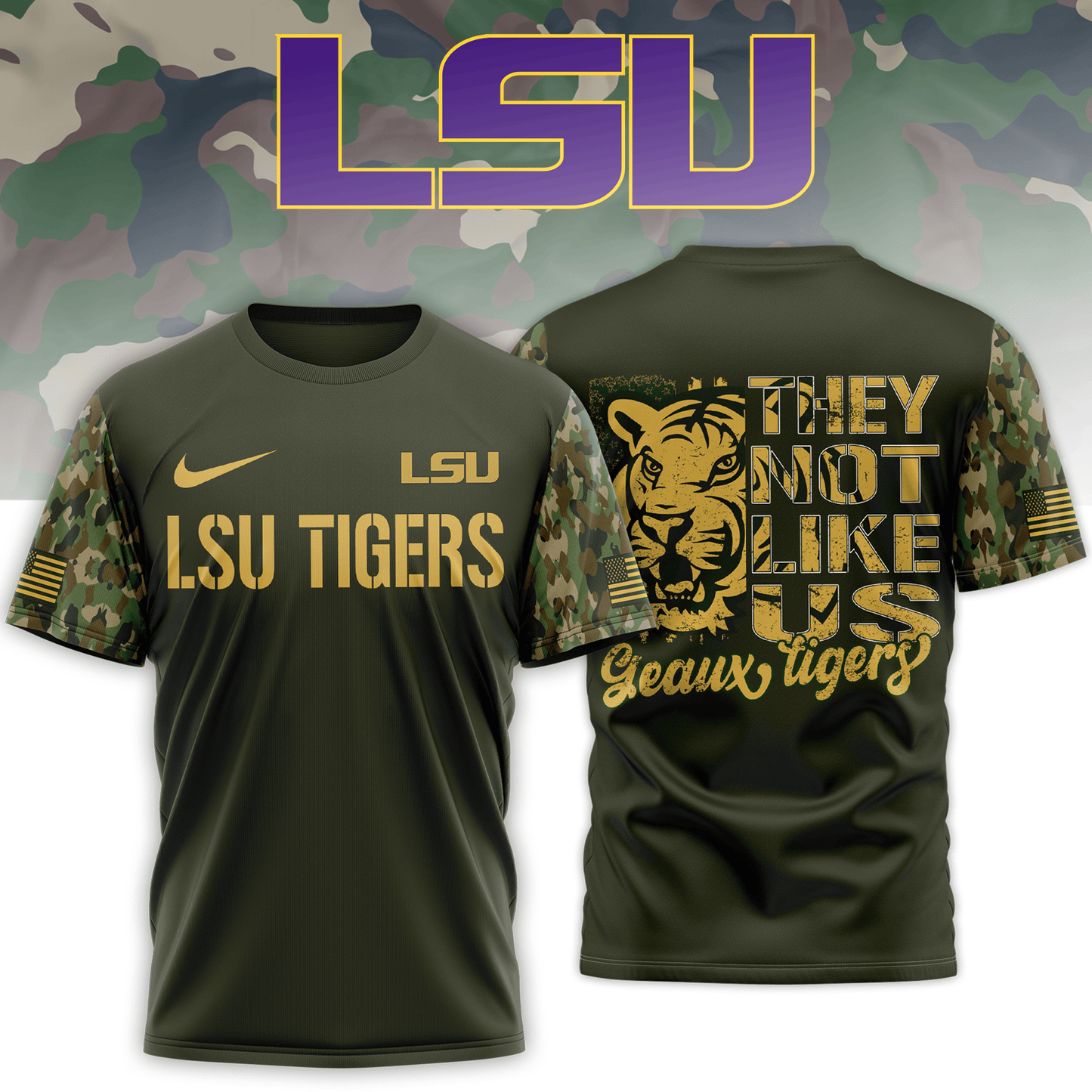 PREMIUM LSU 3D SHIRT MH