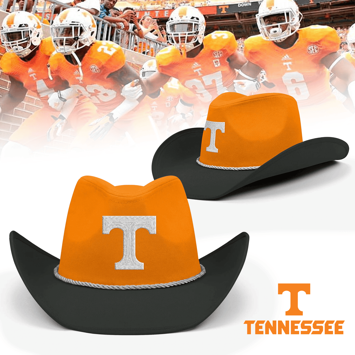 Tennessee Volunteers Two Tone Cowboy Hat TVF LNTH