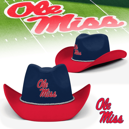 Ole Miss Rebels Two Tone Cowboy Hat OMR LNTH