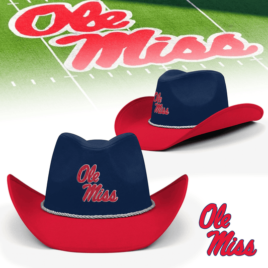 Ole Miss Rebels Two Tone Cowboy Hat OMR LNTH