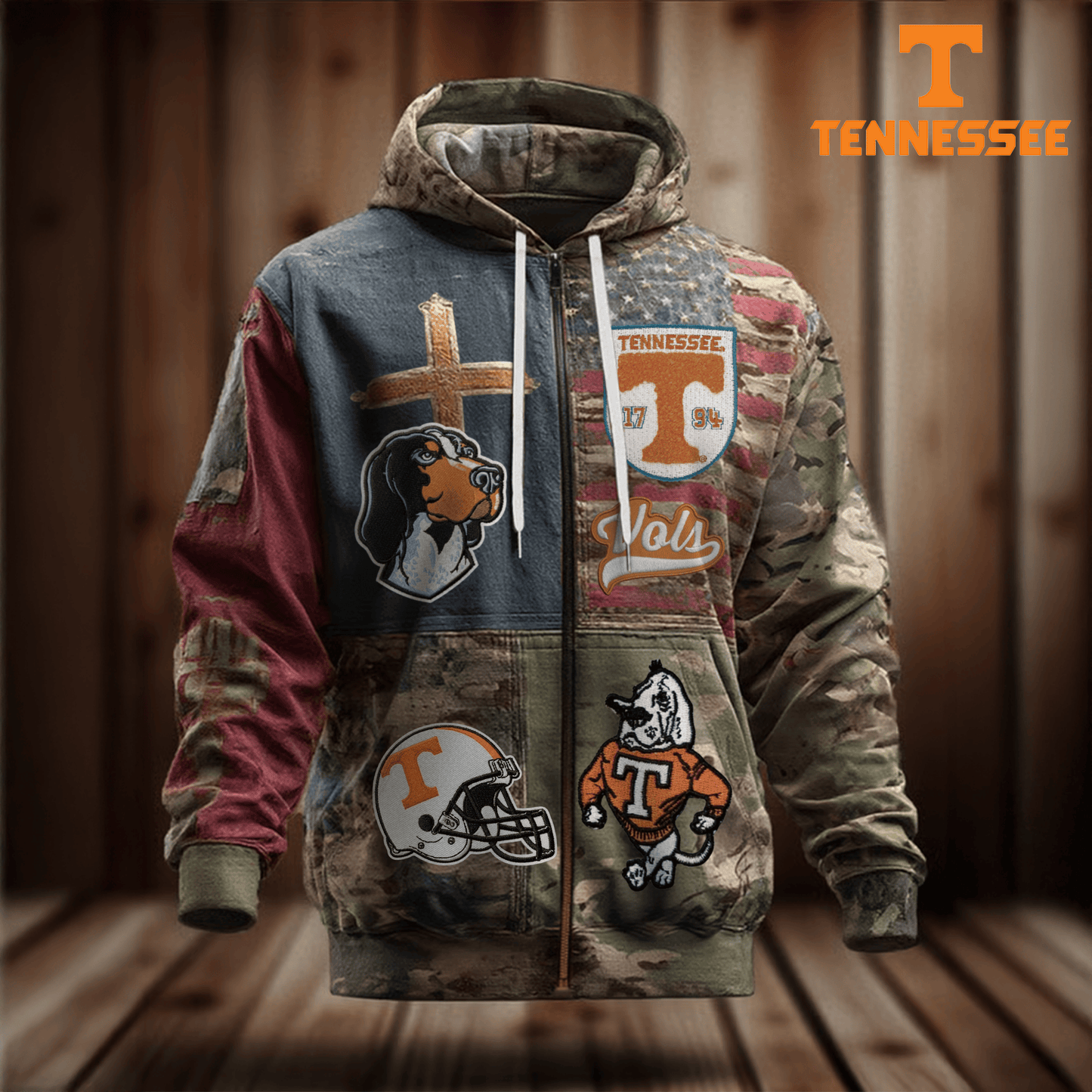 PREMIUM TVF 3D Men's Vintage Casual Hoodie LNTH