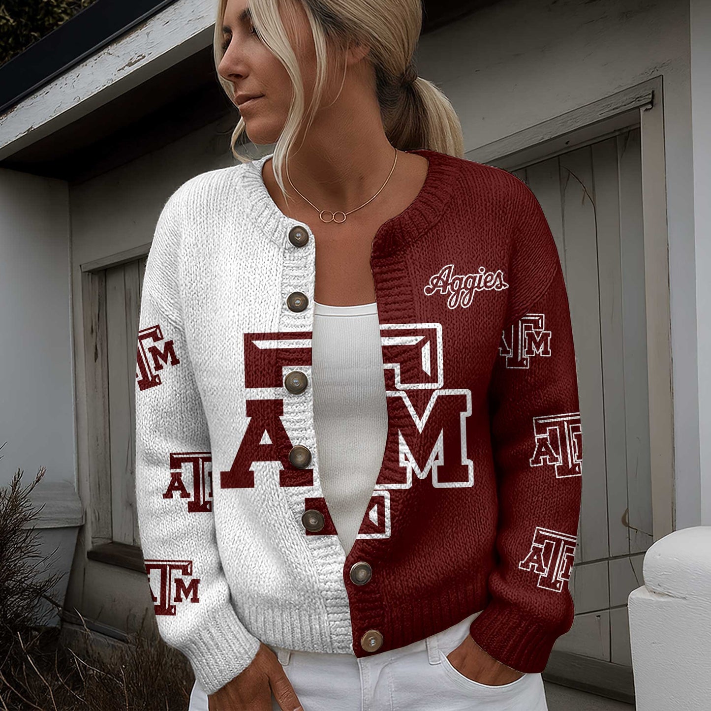 TAMA CARDIGAN SWEATSHIRT WITH BUTTON DAT