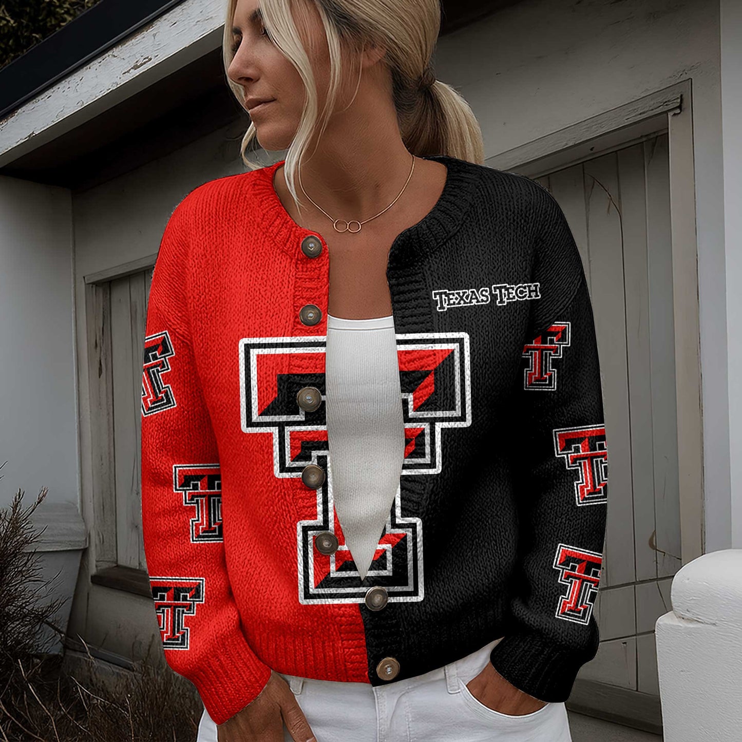 TTRR CARDIGAN SWEATSHIRT WITH BUTTON DAT