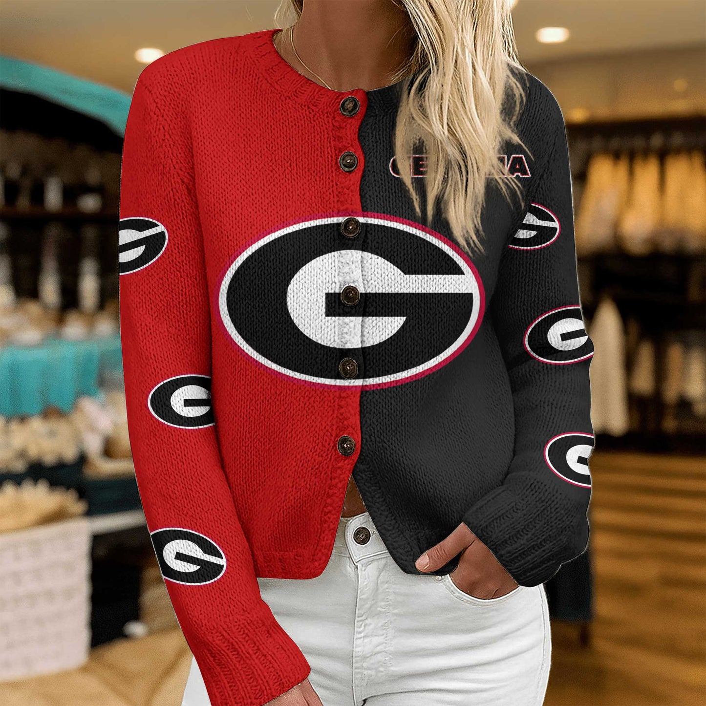 GGBD CARDIGAN SWEATSHIRT WITH BUTTON DAT
