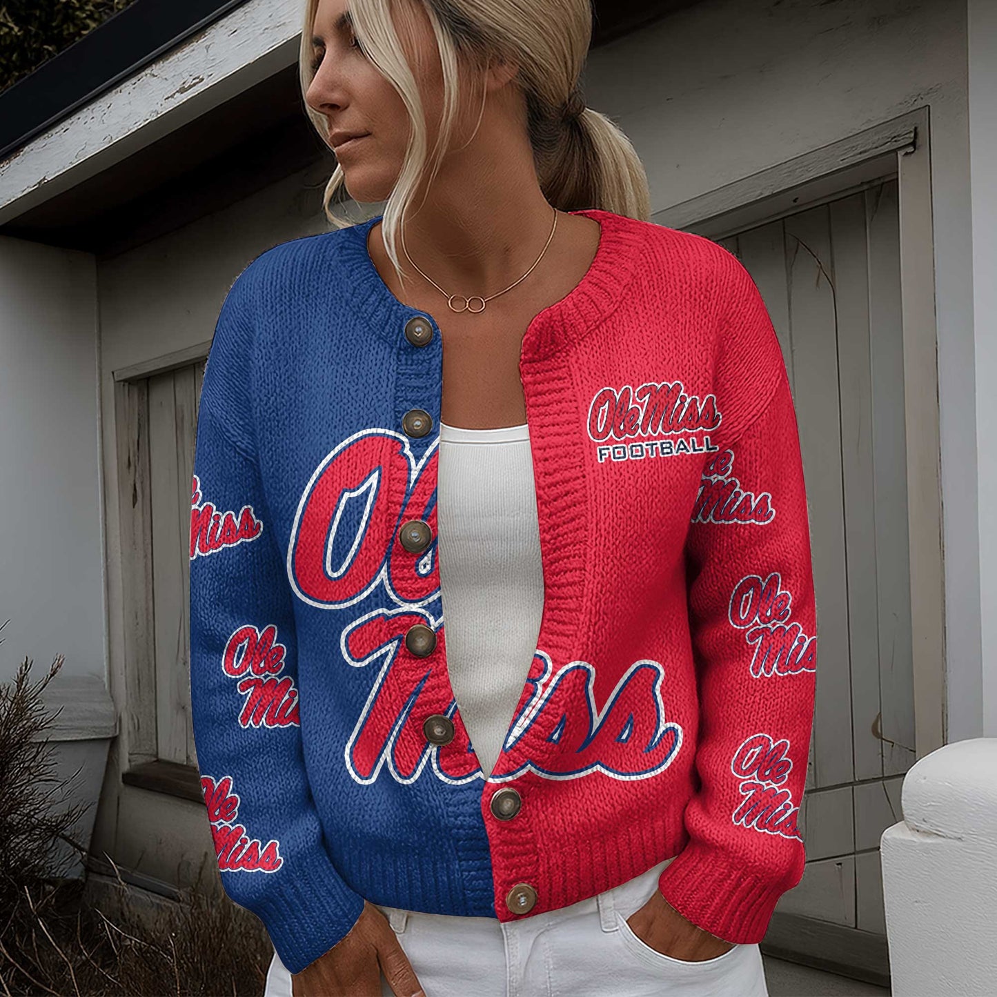 OMR CARDIGAN SWEATSHIRT WITH BUTTON DAT