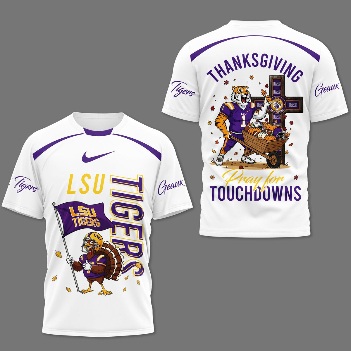 PREMIUM LSU THANKSGIVING 3D SHIRT HTTT 01