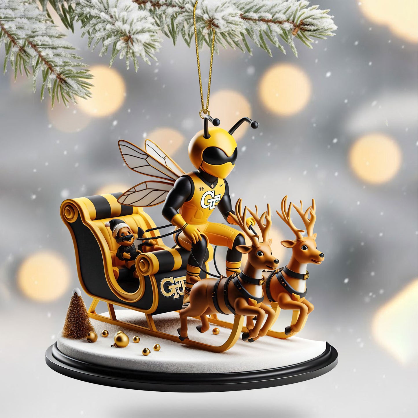 COMBO GTYJ CHRISTMAS TREE TOPPER WITH ORNAMENT DAT