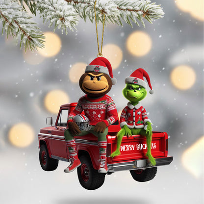 COMBO OSB CHRISTMAS TREE TOPPER WITH ORNAMENT DAT