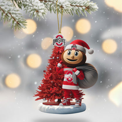 COMBO OSB CHRISTMAS TREE TOPPER WITH ORNAMENT DAT