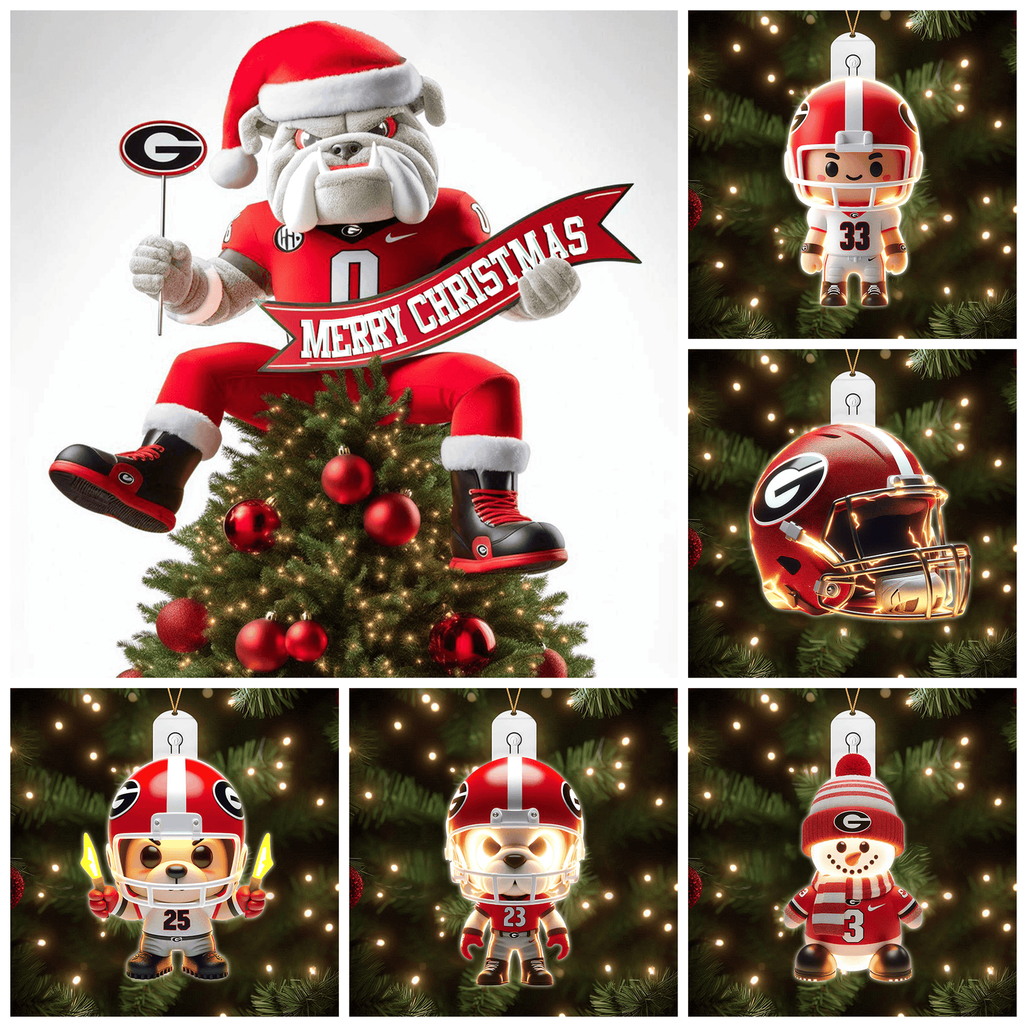 COMBO GGBD CHRISTMAS TREE TOPPER WITH LED ORNAMENT LNTH