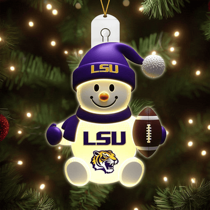 COMBO LSU CHRISTMAS TREE TOPPER WITH LED ORNAMENT LNTH